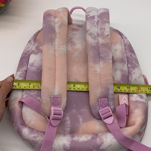Reebok Pink Purple White Tie Dye Backpack MCB6727R - Picture 12 of 13